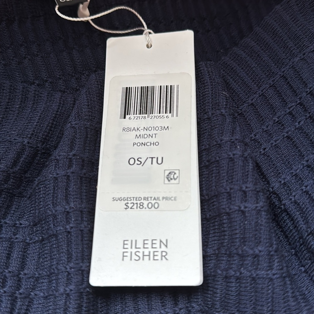 Eileen Fisher Midnight Poncho. O/S - Picture 6 of 8